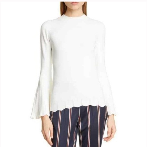 Ted Baker London Emilie Sweater Dramatic Sleeve
Size 2 Small Size 4 to 6 White - Picture 1 of 3